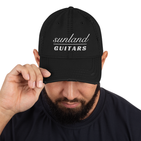 Sunland Guitars Distressed Baseball Hat - Black