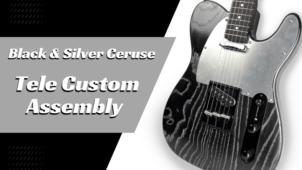 Black and Silver Ceruse Tele Custom Assembly