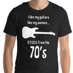 Women & Guitars 70's Strat Unisex t-shirt