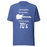 Women & Guitars 70's Strat Unisex t-shirt