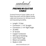 Sunland Premium Guitar Cable - 15ft